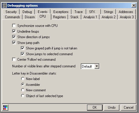 DebuggingOptionsLoops